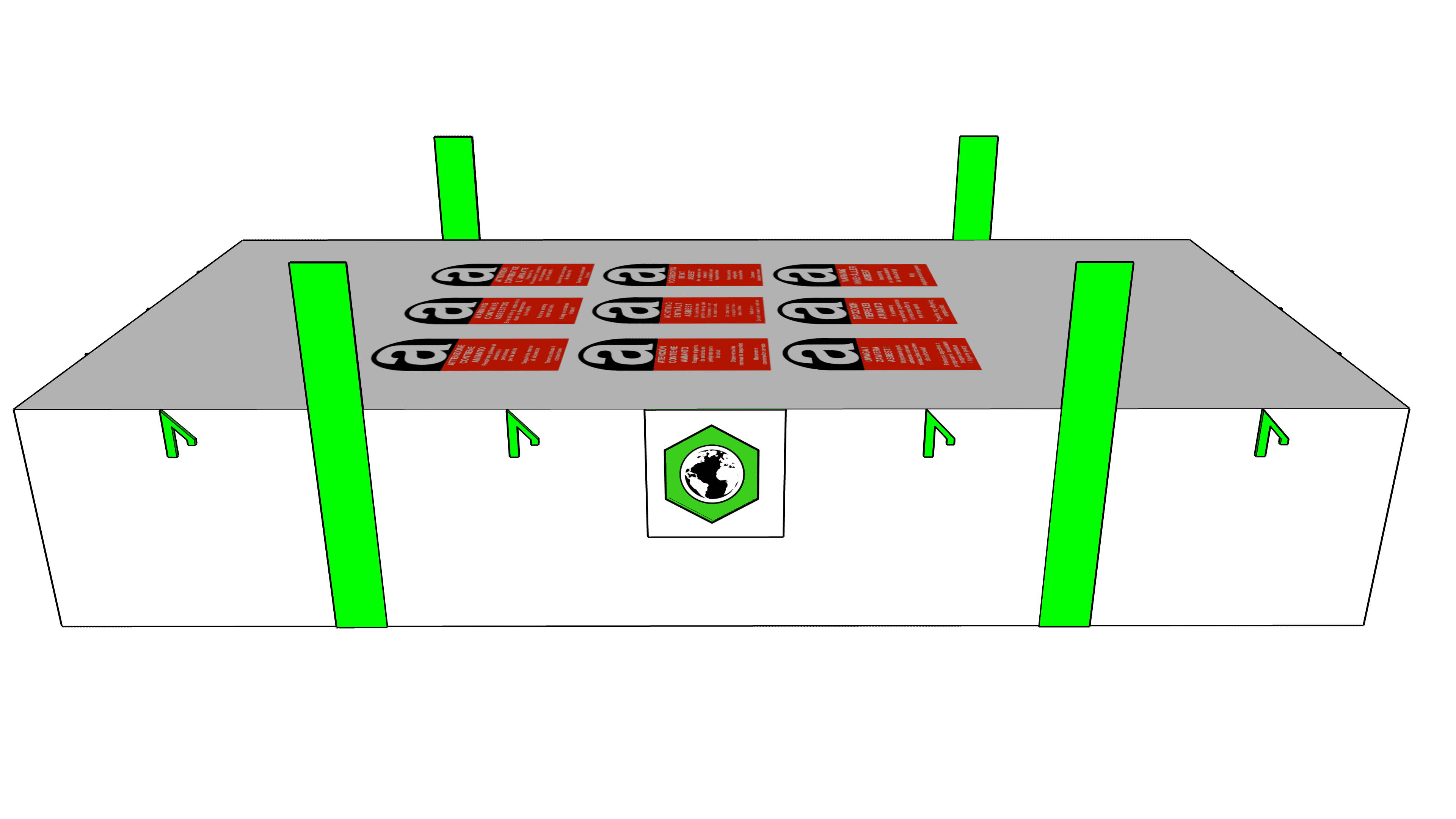 Plattenbag 260x125x30cm, SWL 1500kg, SF:5:1