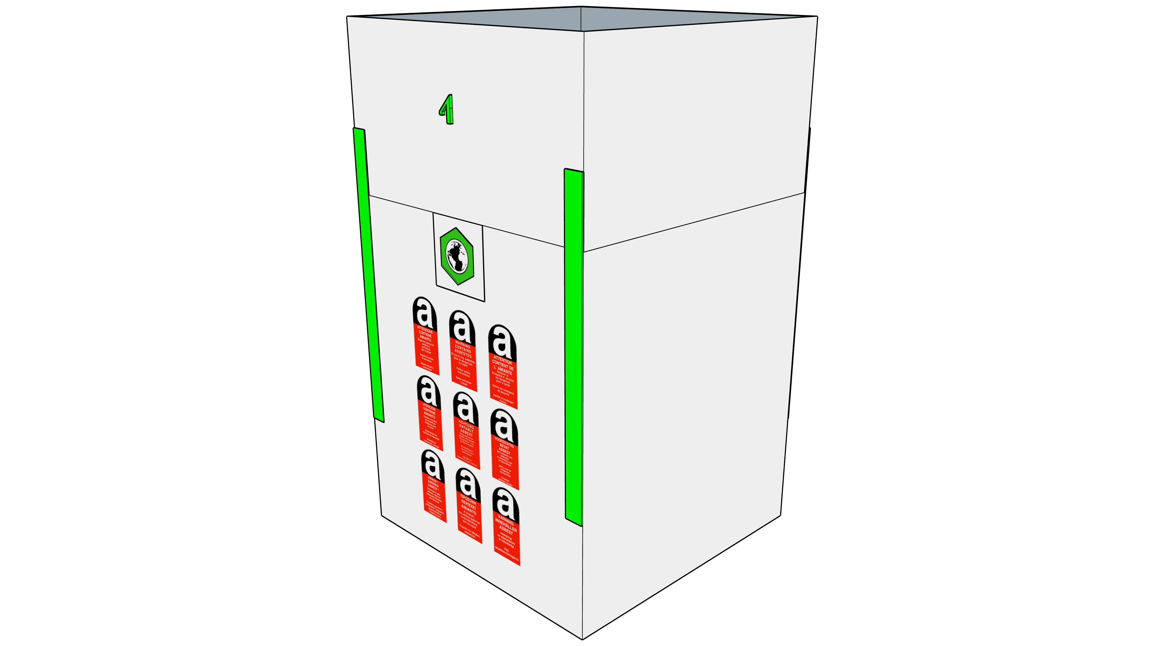 Asbest Big Bag 90x90x110cm, SWL 1000kg, SF:5:1