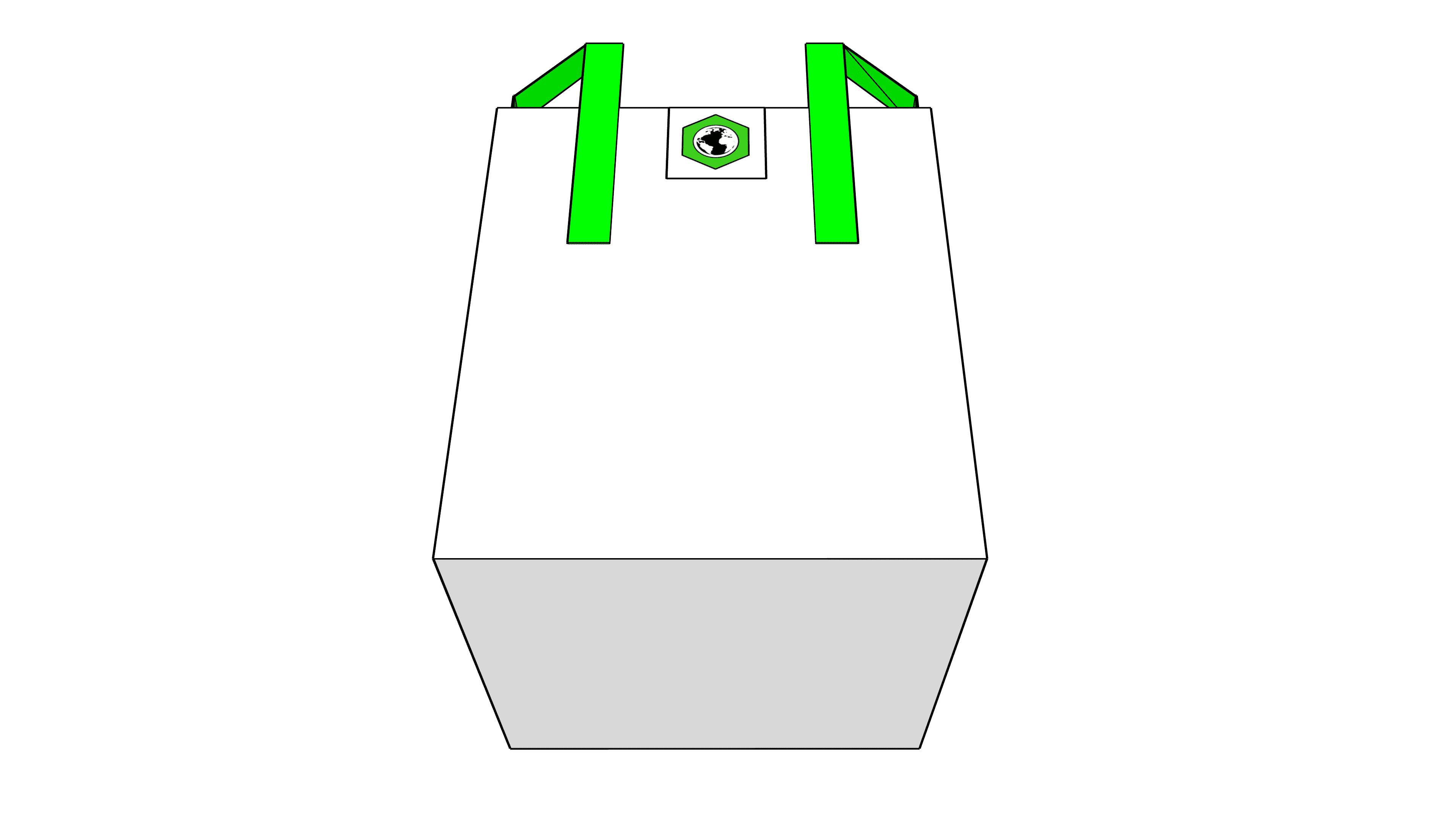 Big Bag 90x90x110cm, Cross-Corner, SWL 1500kg, SF:5:1