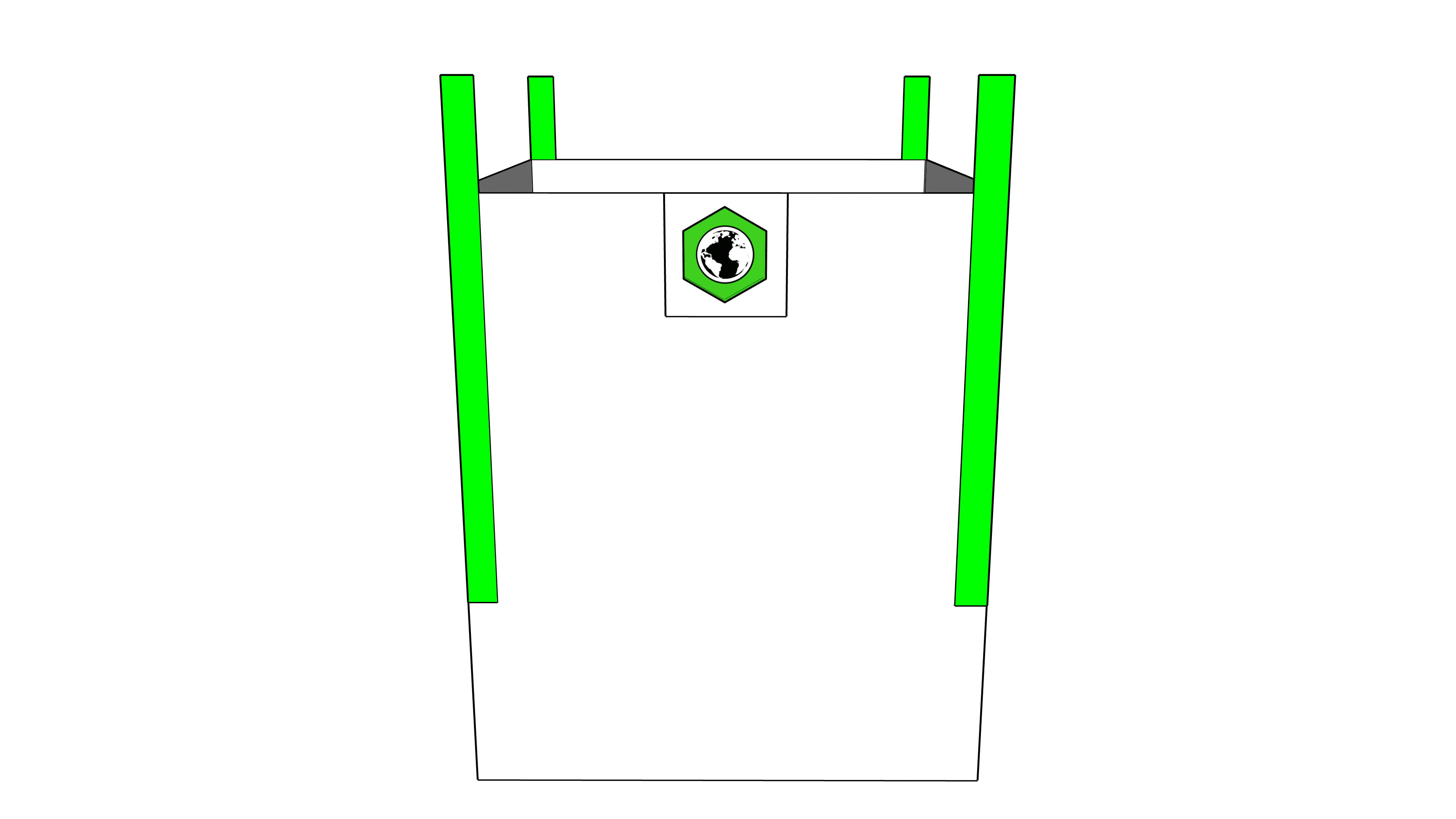 Big Bag 90x90x90cm, SWL 1500kg, SF:5:1