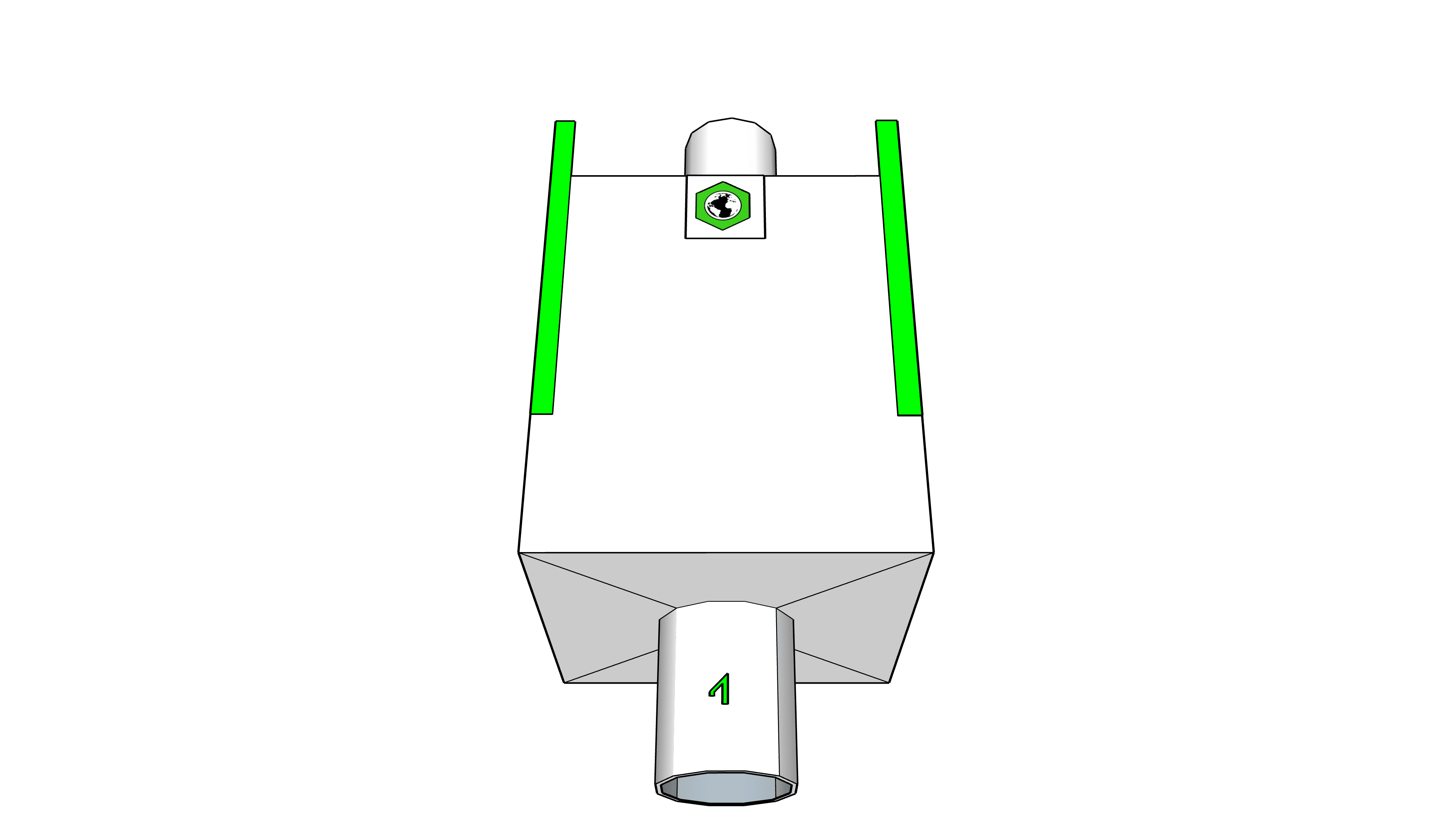 Big Bag 100x100x200cm, SWL 1000kg, SF:5:1