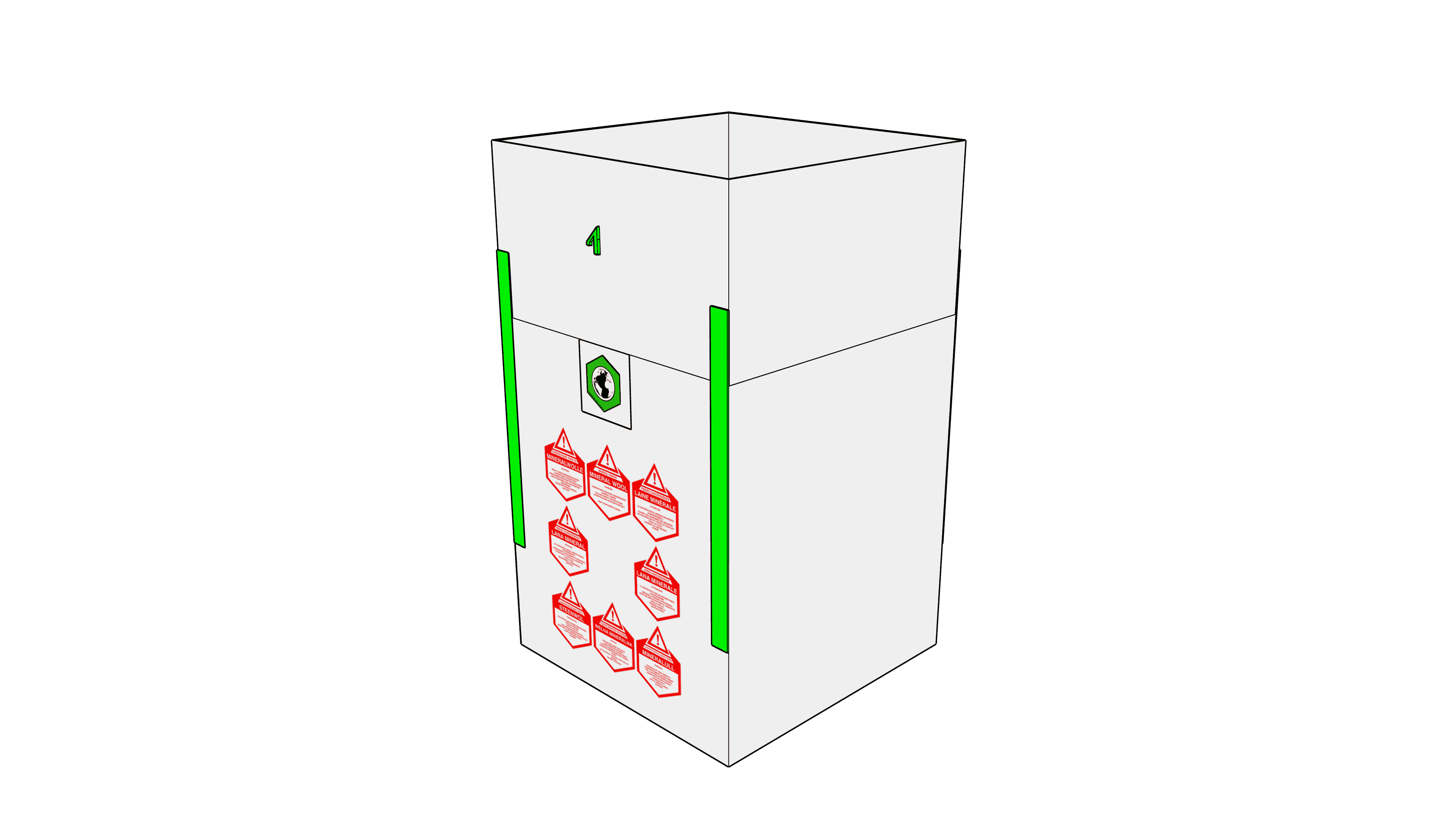 Mineralwolle Big Bag 135x135x130cm, SWL 250kg, SF 5:1