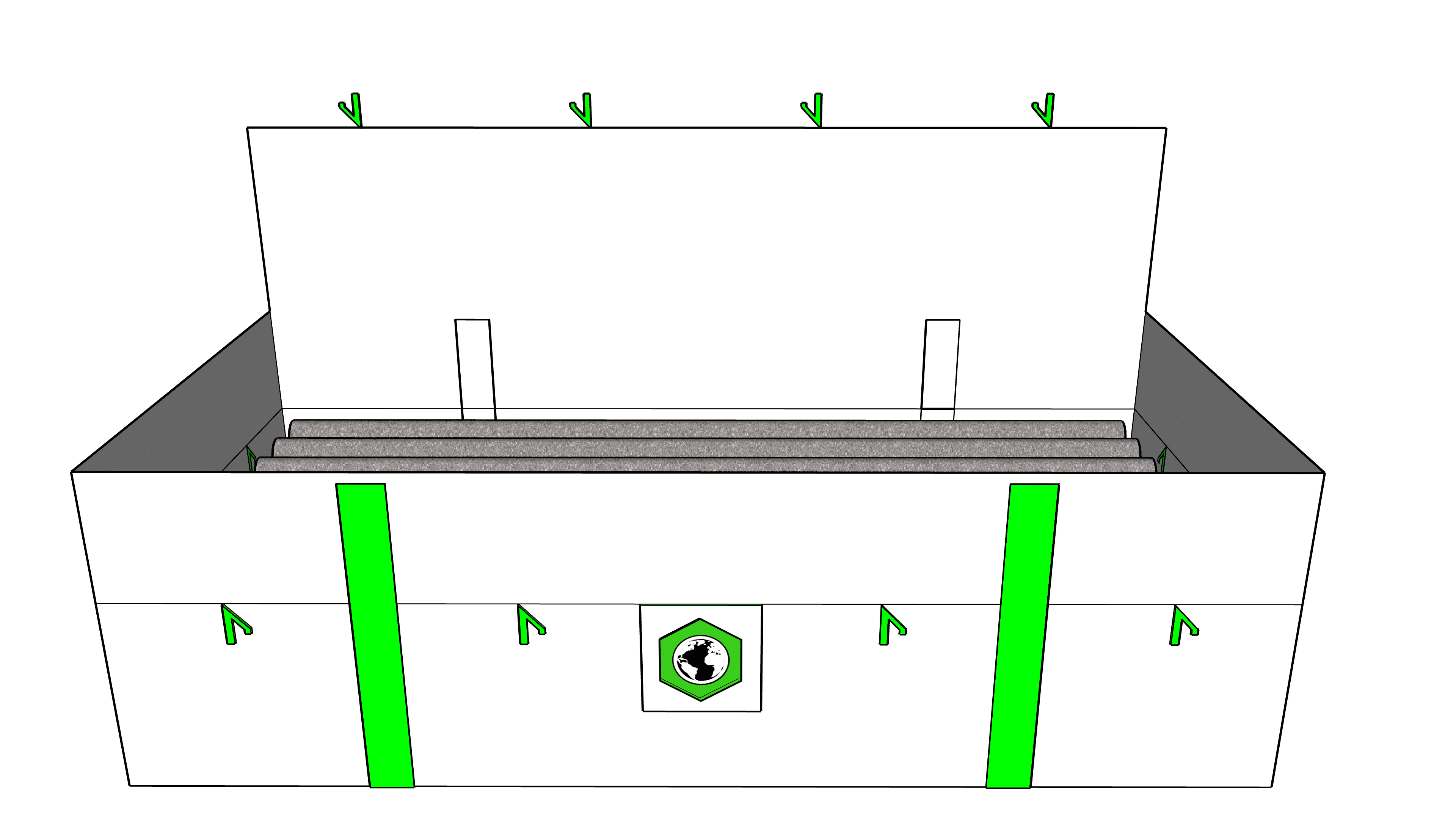 Plattenbag 260x125x30cm, SWL 1500kg, SF:5:1