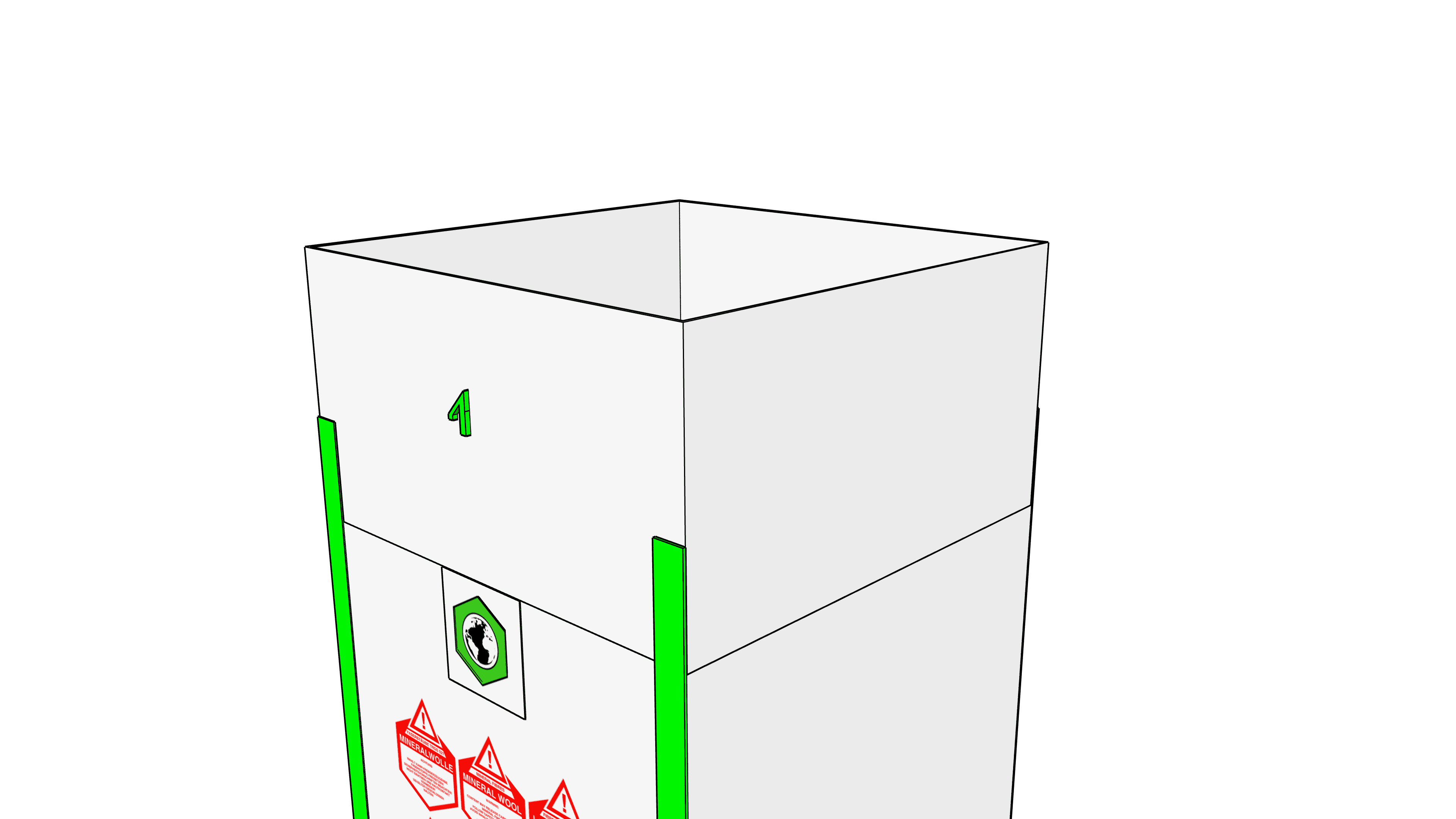 Mineralwolle Big Bag 135x135x130cm, SWL 250kg, SF 5:1