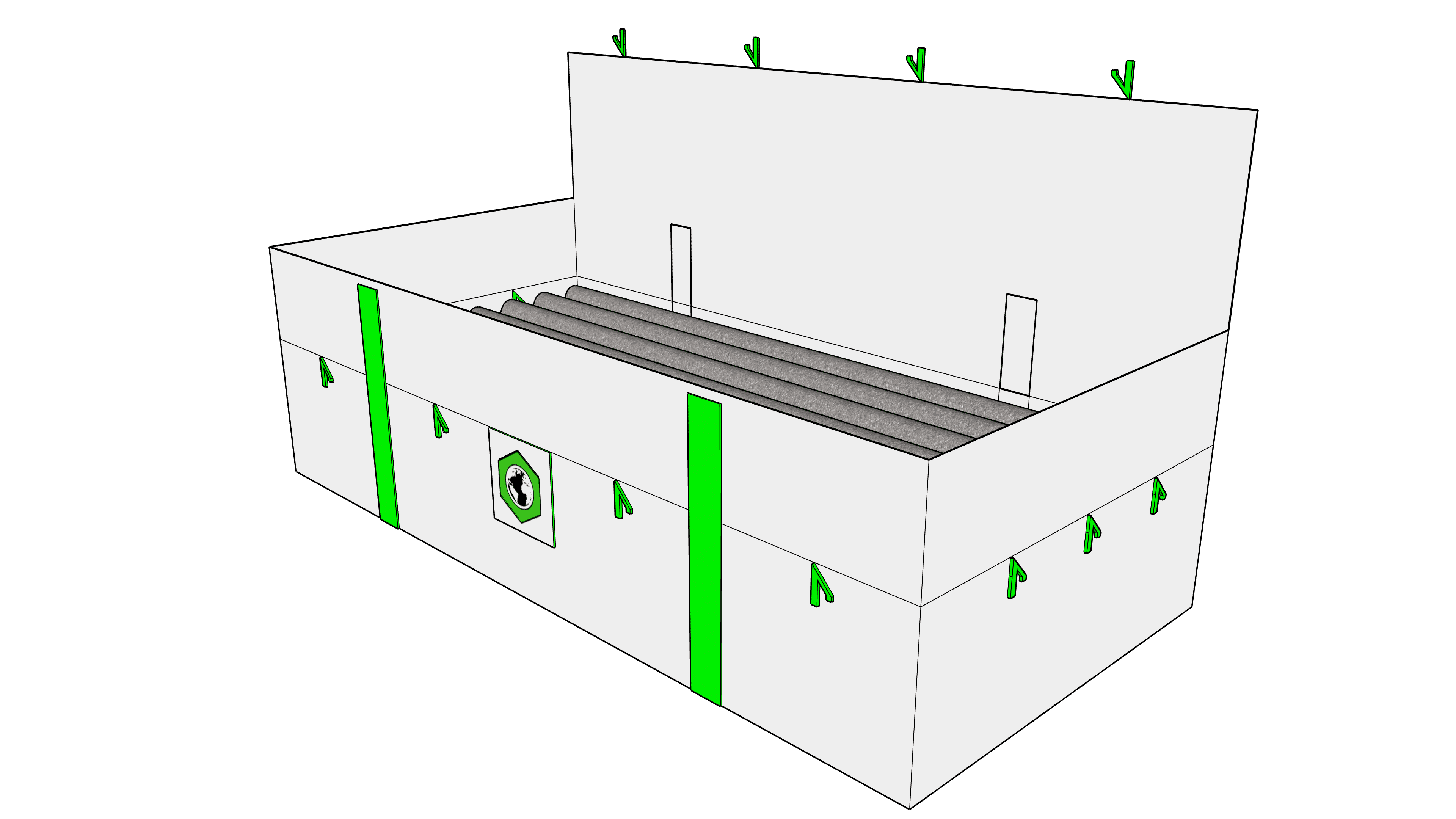 Plattenbag 260x125x30cm, SWL 1500kg, SF:5:1